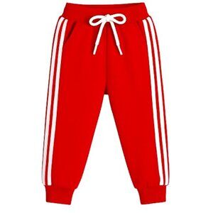 Children's Drawstring Sweatpants - Red